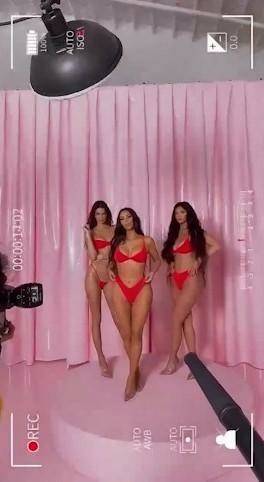 Kim Kardashian Lingerie Skims Photoshoot BTS photo Leaked - #8